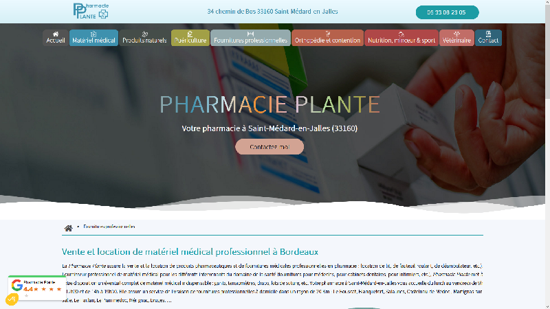Pharmacie Plante : Référence en matériel médical professionnel à Bordeaux