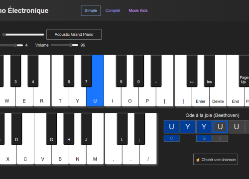 clavier piano virtuel en ligne