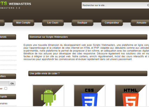 Scripts Webmasters - Formation