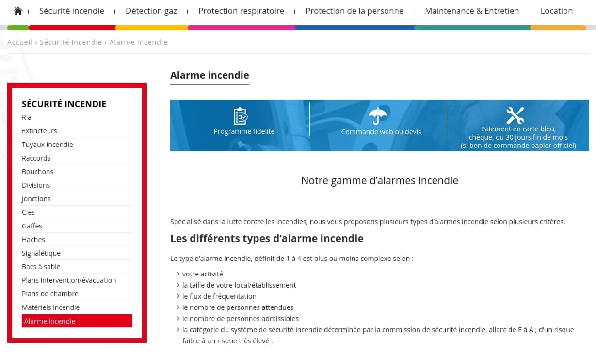 Alarme incendie type 4