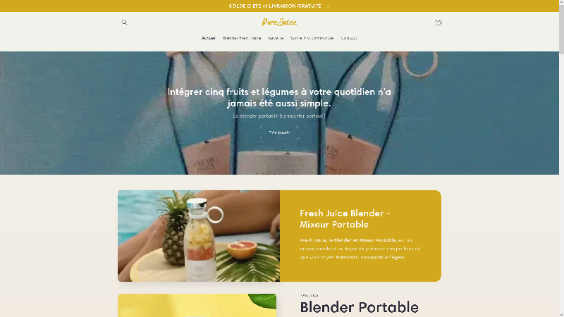 Pure Juice - Mixeur Portable Fresh Juice
