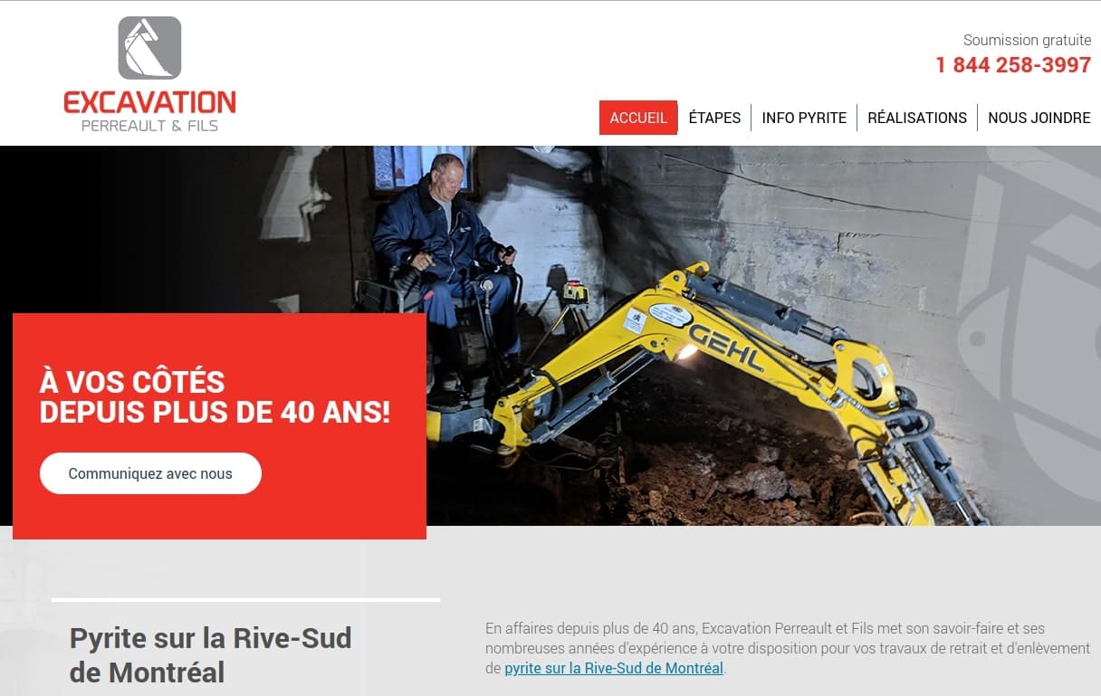 retrait pyrite Rive-Sud 
