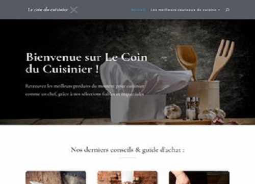 Cette image vise à découvrir le blog le coin du cuisinier
