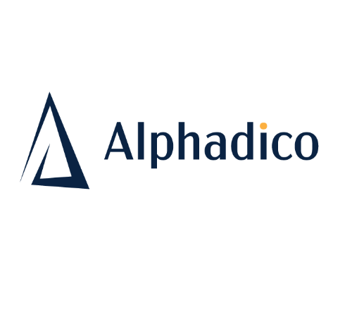 Logo d'Alphadico, prestataire de services rédactionnels en anglais et en français.