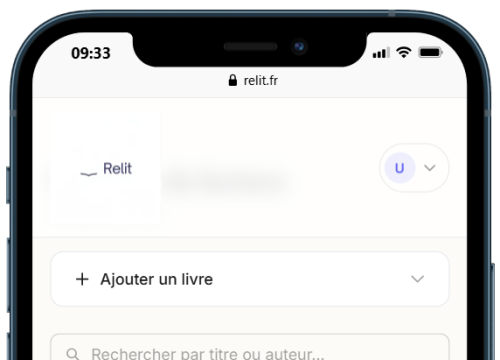 application de suivi de lecture relit