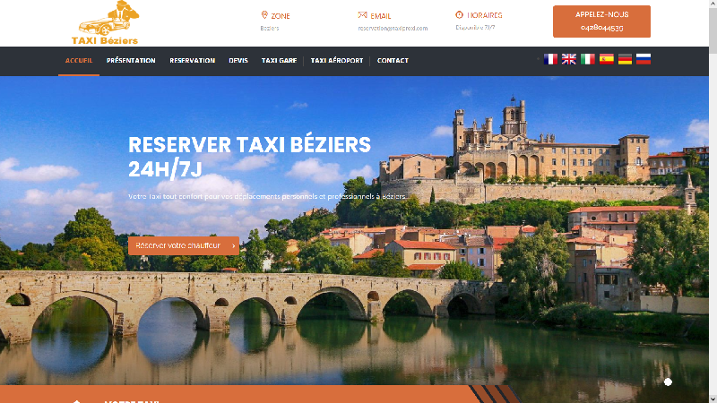 Réserver taxi Béziers