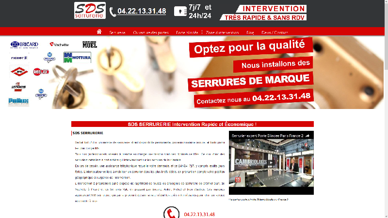 SDS Serrurerie à Nice - Dépannage et Installations