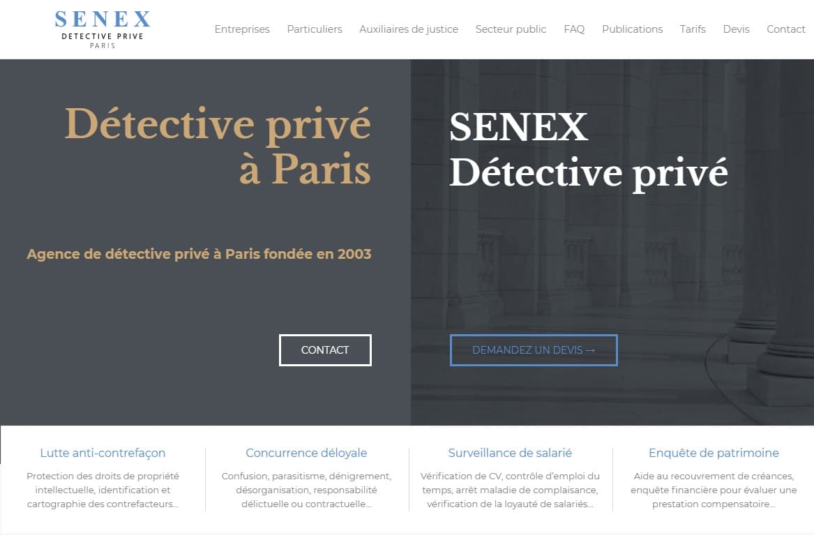detective prive paris senex