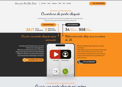 ouverture de porte claquée et tutoriels