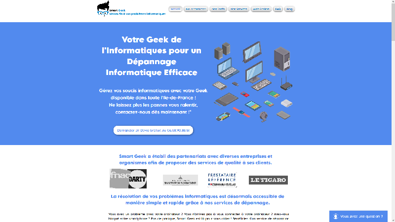 SmartGeek - dépannage informatique et assistance à domicile à Paris.