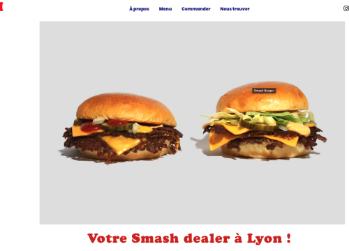 image de la page d'acceuil du SMASH BURGER LYON