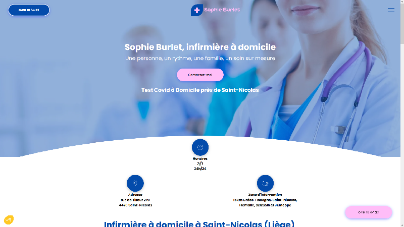 Sophie Burle - Infirmière à domicile à Liège