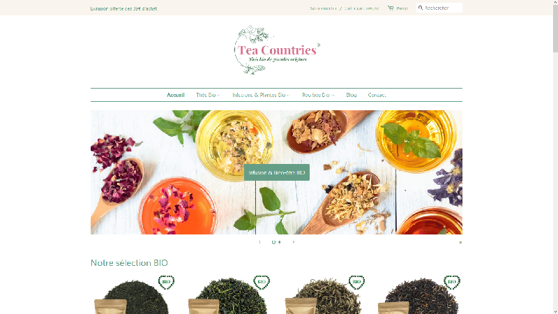 Tea Countries - Thés bio de grandes origines
