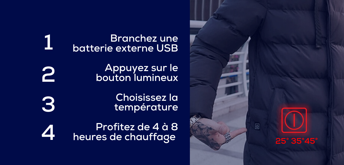 vestes chauffantes infrarouge chauffage chaud manteau doudoune chauffant usb 