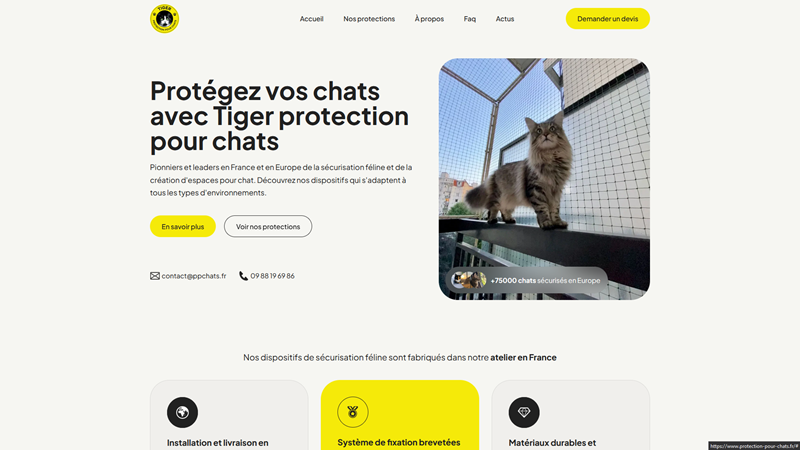 Tiger protection pour chats