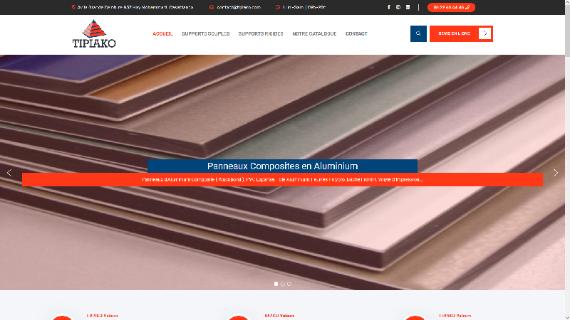 TIPIAKO - Fournisseur de Bache, Alucobond et plexiglass au Maroc