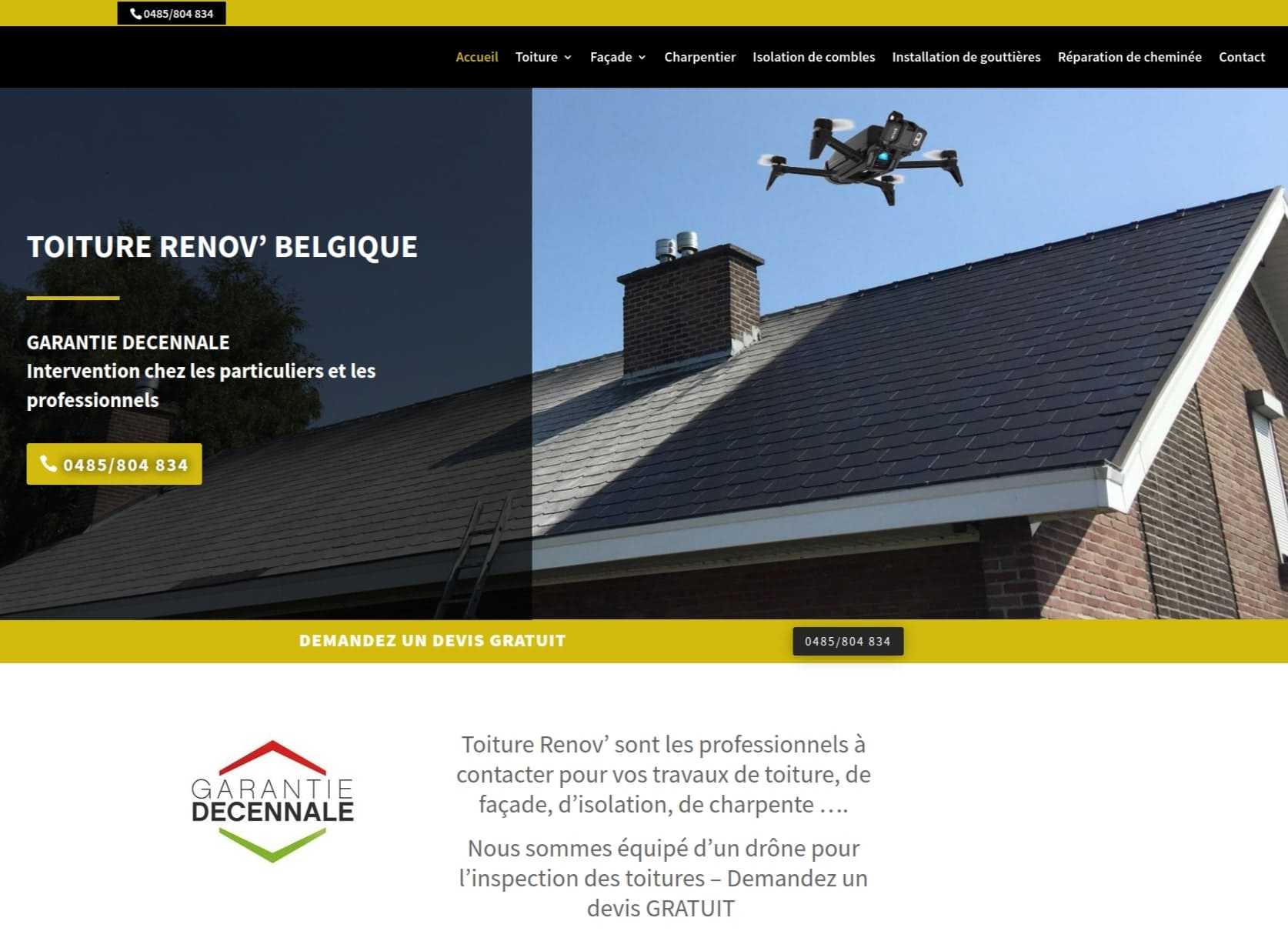 entreprise de couverture en Belgique