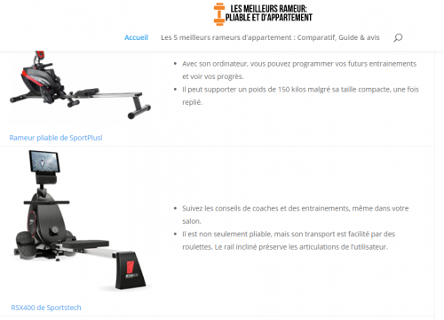 capture meilleur rameur pliable