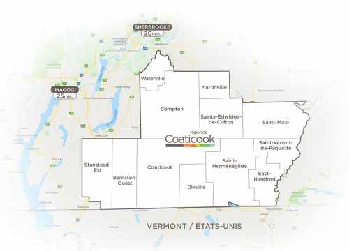 Carte Tourisme Coaticook