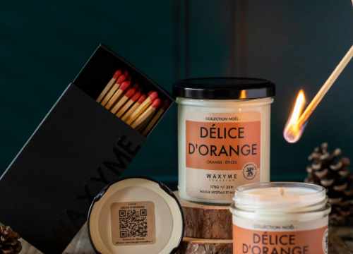 Bougie Waxyme Délice d'orange - Parfums Orange et épices