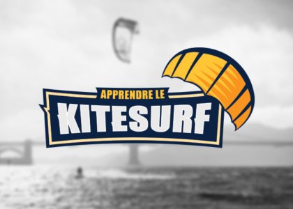visuel apprendre le kitesurf avec logo