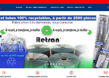 Vente d'emballages et de boîtes transparentes