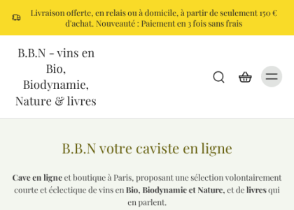 vignette Cave à vin Paris - B.B.N Vins Natures (Atelier