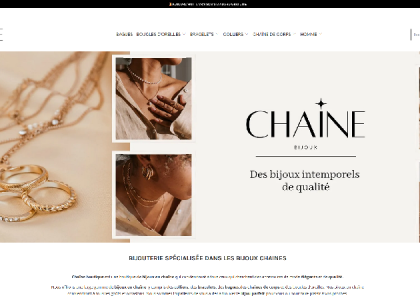 Chaîne Bijoux : Spécialisée dans la vente de bijoux chaîne