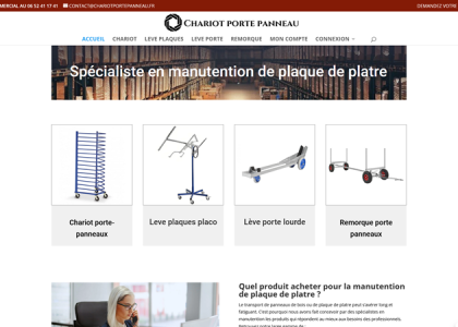 Chariot porte panneaux