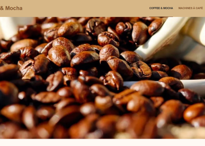 page d'accueil du site Coffee & Mocha