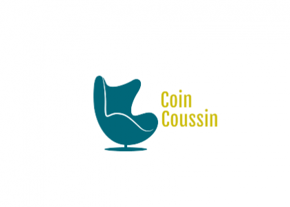 logo coin coussin