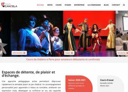 Capture du site Compagnie Candela