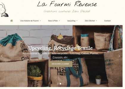creation couture zero dechet la fourmi reveuse logo