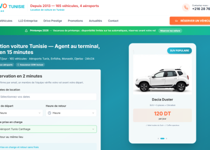 Drivo Tunisie agence de location de voiture