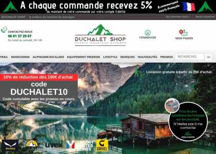 Duchalet Shop, spécialiste du matériel de montagne.