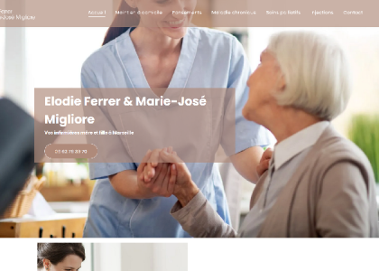 Elodie Ferrer & Marie-José Migliore - Infirmière à domicile à Marseille 