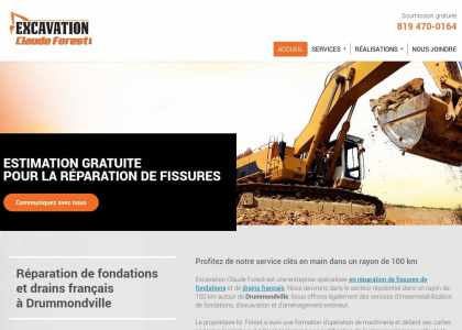 excavation, réparation fissure, drain français Drummondville 