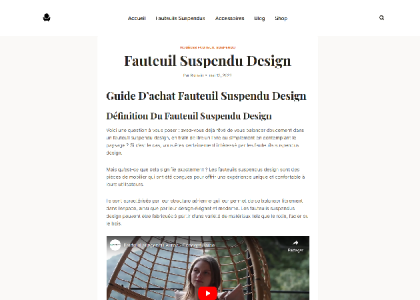 Fauteuil Suspendu Design