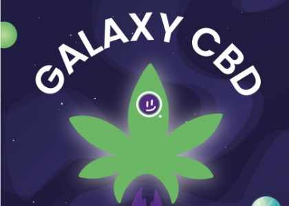 Logo et arrière-plan Galaxy CBD 