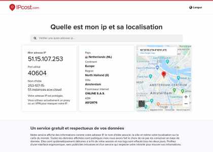 Localisation de mon IP