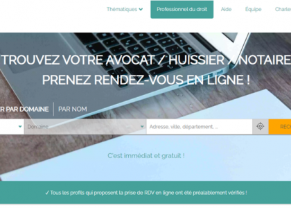 Prenez rdv en ligne avec un avocat, huissier ou notaire partout en France.