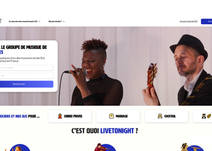 Live Tonight - réservez des groupes de musique pour vos événements. 
