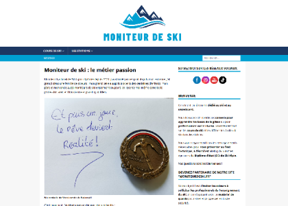 moniteur de ski