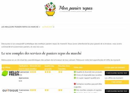 site Mon Panier Repas