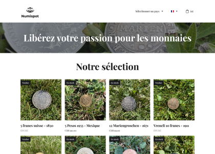 Numispot - entreprise de vente de monnaies 