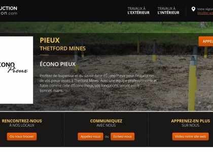 Écono Pieux, pieux vissés Beauce 