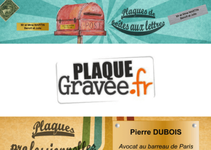 Plaque gravée française