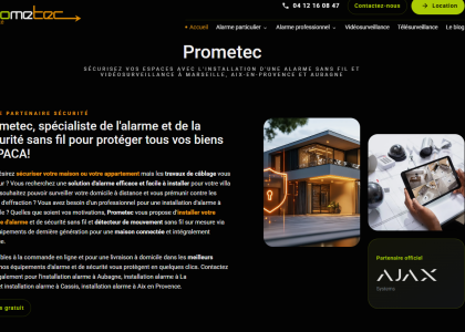 PROMETEC : spécialiste de l'alarme et de la sécurité sans fil pour protéger tous vos biens en PACA