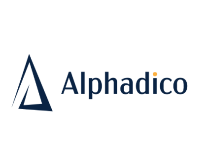 Logo d'Alphadico, prestataire de services rédactionnels en anglais et en français.