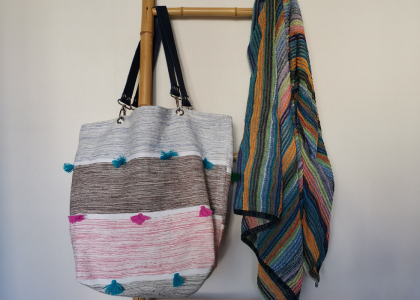 Sacs de plage coton tissé marocain